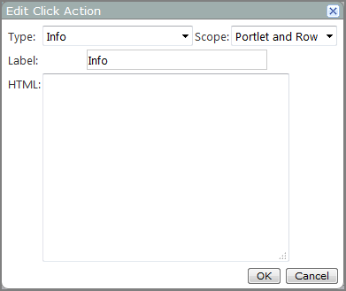 Edit Click Actions dialog box.