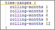 Time range section of a factory configuration file.